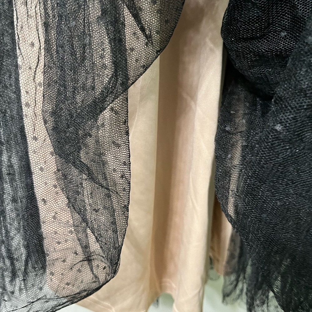 Dress Day Black And Nude Mid Dress Size Small Fairy, Goth, Formal, Prom NWT - Picture 7 of 11